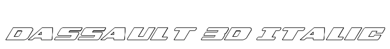 Dassault 3D Italic Font Image