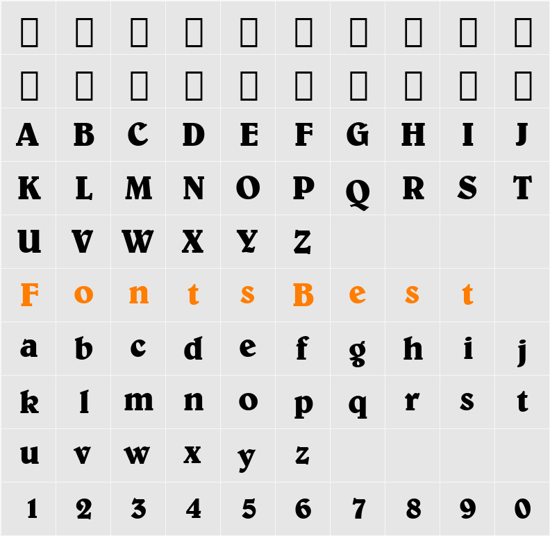 Belwe Bd BT Character Map