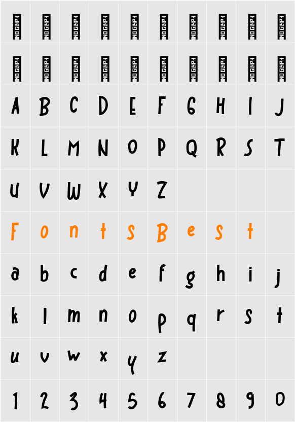 Bigloss Character Map