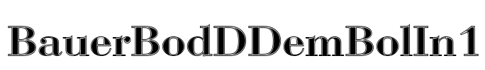 BauerBodDDemBolIn1 Font Image