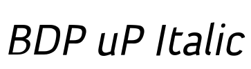 BDP uP Italic Font Image