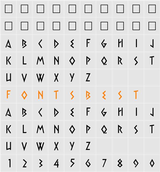 Inscript Character Map