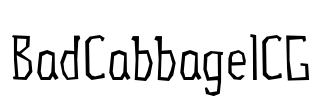 BadCabbageICG Font Image