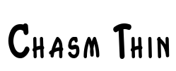 Chasm Thin Font Image