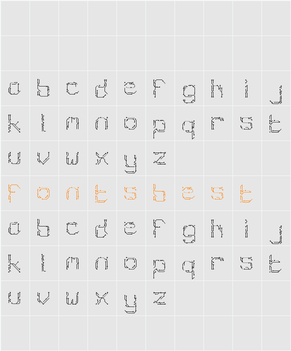 Chiptype Character Map