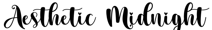 Aesthetic Midnight Font Image