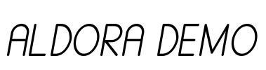 ALDORA DEMO Font Image
