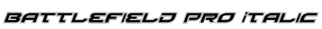 Battlefield Pro Italic Font Image