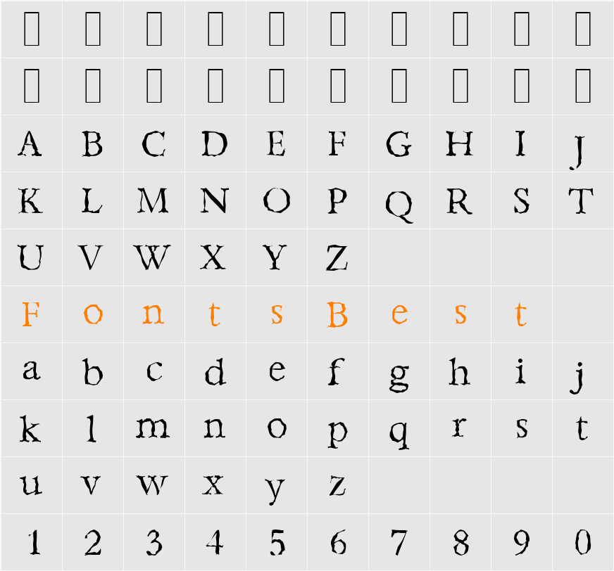BernsteinRandom-Light Character Map