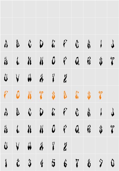 Barbeque Jr Character Map