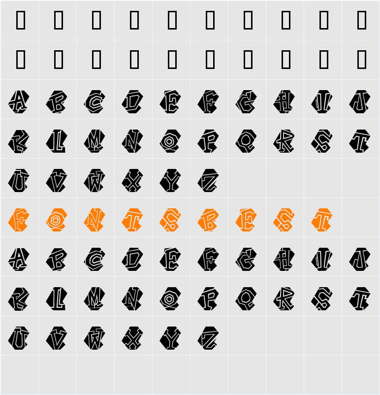 JI-Mogged Character Map