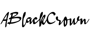ABlackCrown Font Image