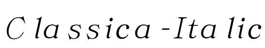 Classica-Italic Font Image