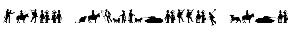 Mixed Silhouettes Five Font Image