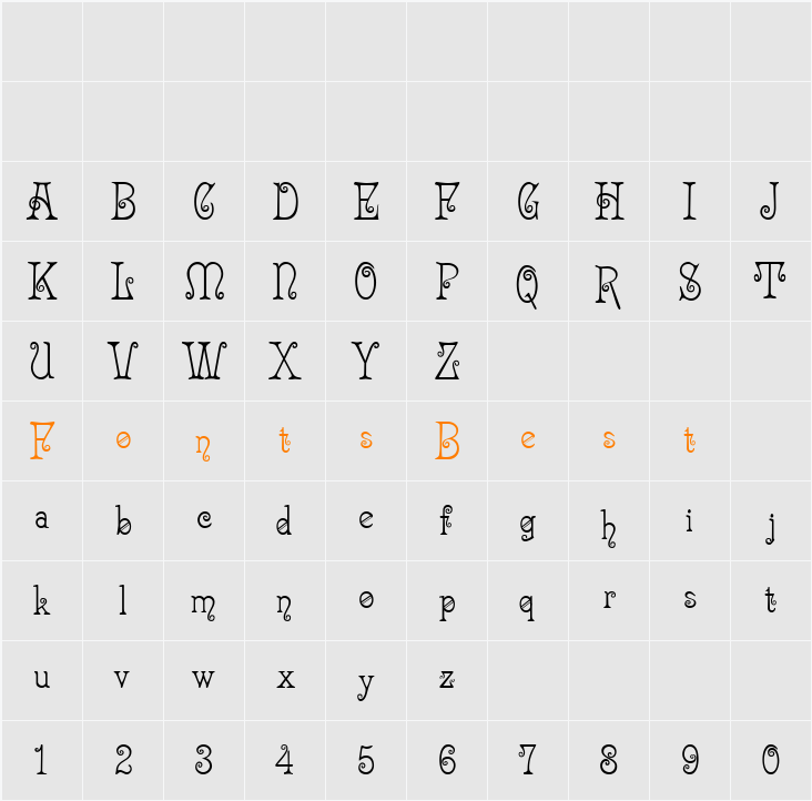 akaArcade Character Map