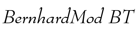 BernhardMod BT Font Image