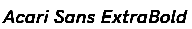 Acari Sans ExtraBold Font Image