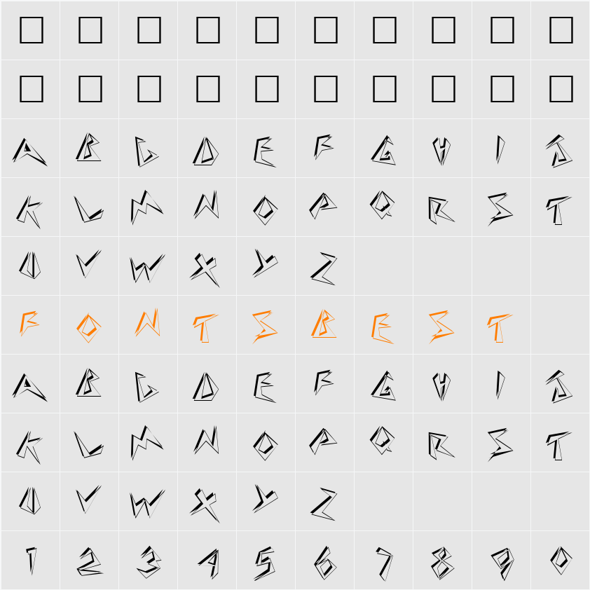 Beebopp Character Map