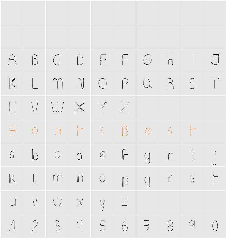 Mududede Character Map