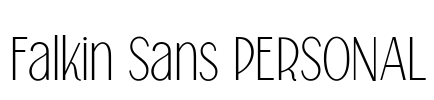 Falkin Sans PERSONAL Font Image