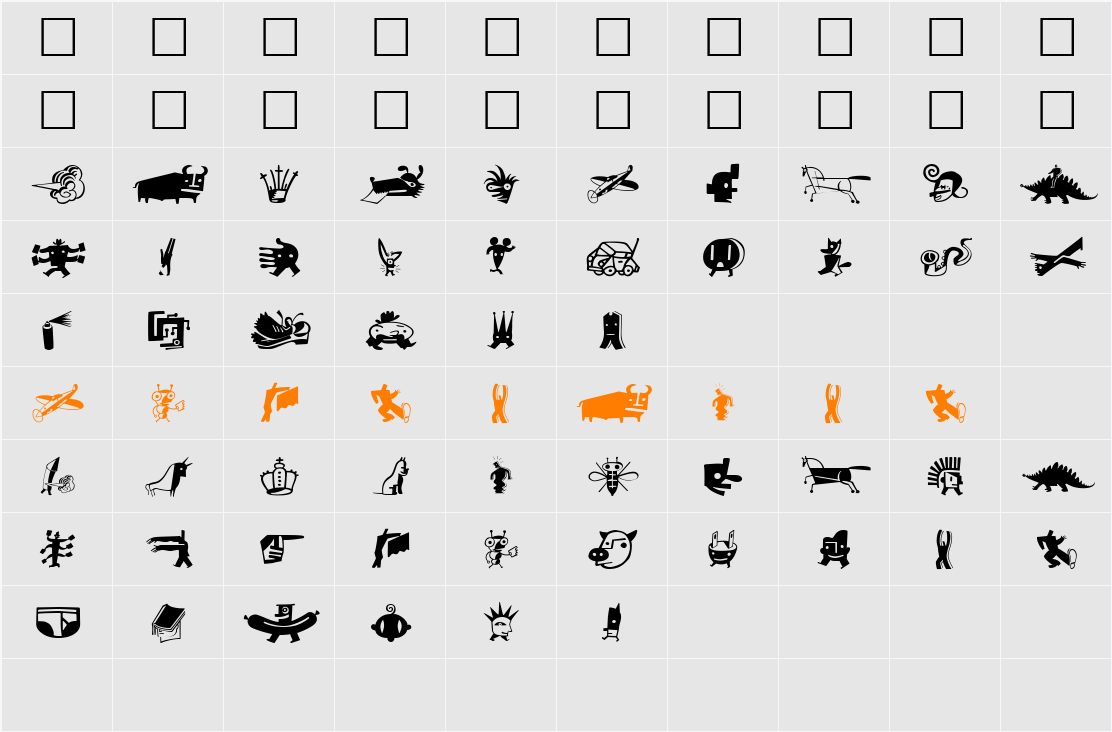 BigCheeseLight Character Map