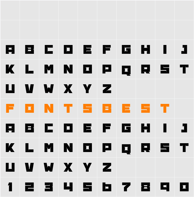 Banana Brick Character Map