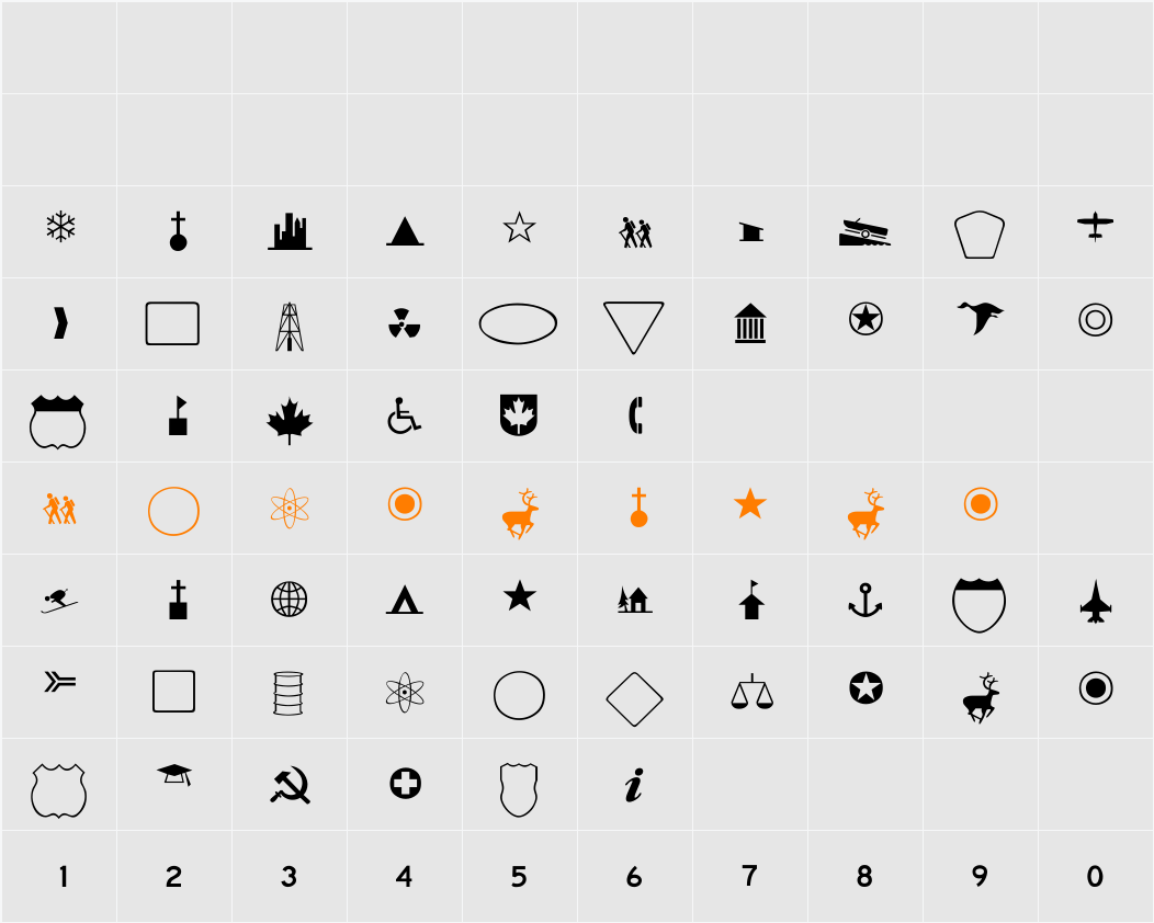 Carta Character Map