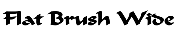 Flat Brush Wide Font Image