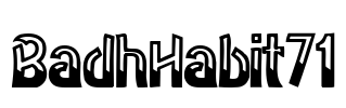 BadhHabit71 Font Image