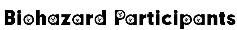Biohazard Participants Font Image