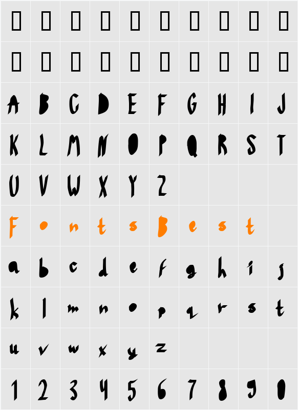Baklava UltraBlah Character Map