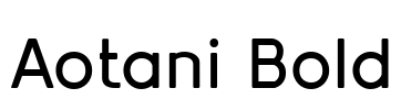 Aotani Bold Font Image