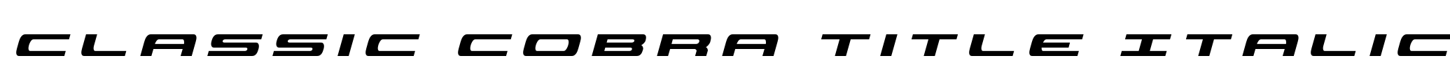 Classic Cobra Title Italic Font Image