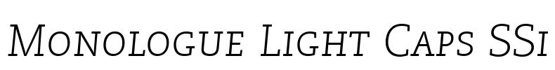 Monologue Light Caps SSi Font Image