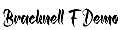 Bracknell F Demo Font Image