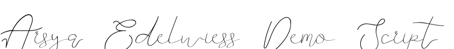 Arsya Edelwiess Demo Script Font Image