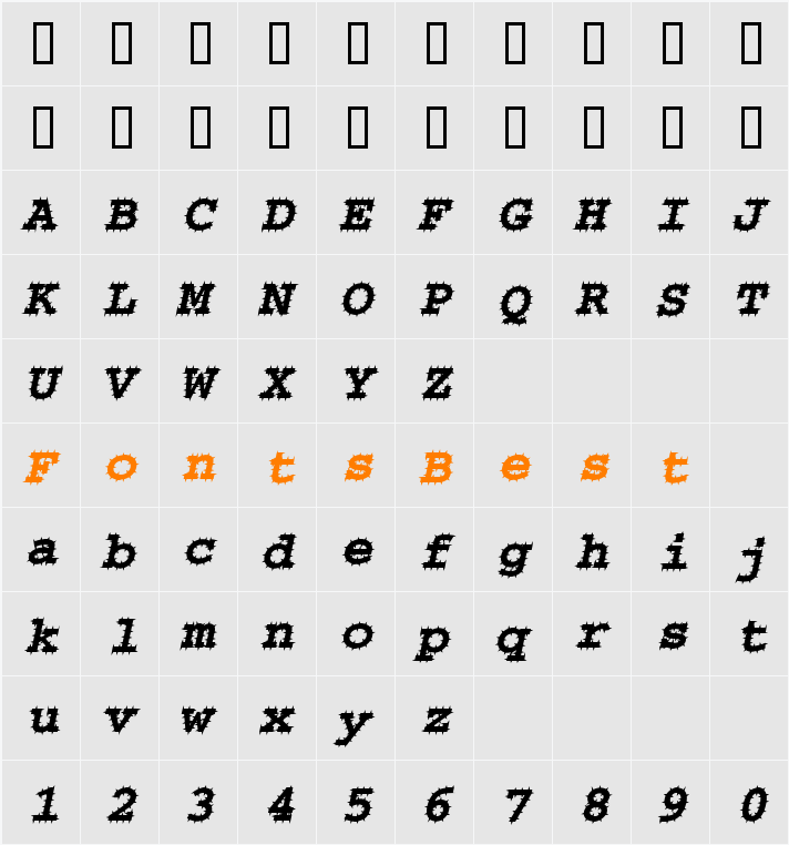 Chisel-Spiked Character Map