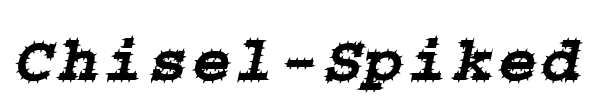 Chisel-Spiked Font Image