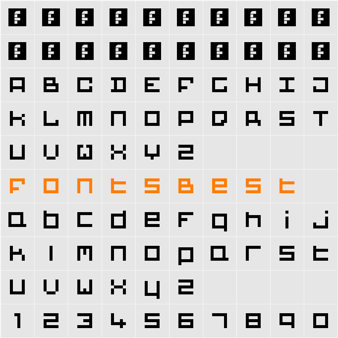 BIGBLOCKS Character Map