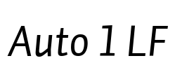 Auto 1 LF Font Image
