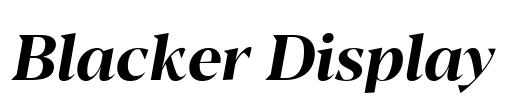 Blacker Display Font Image