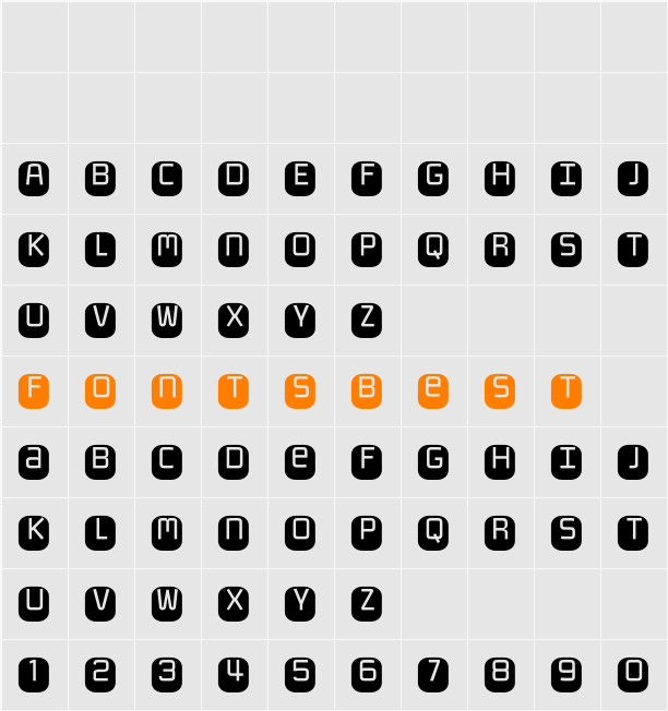 Monofett Character Map