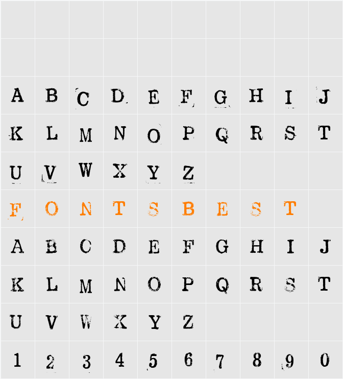 Bebete Character Map