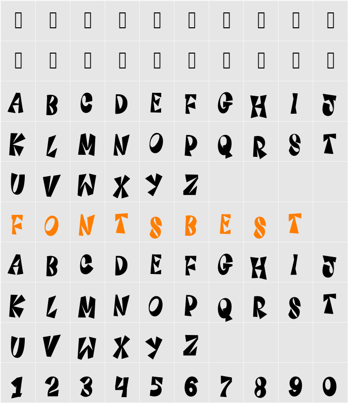 Adalien Miter Character Map