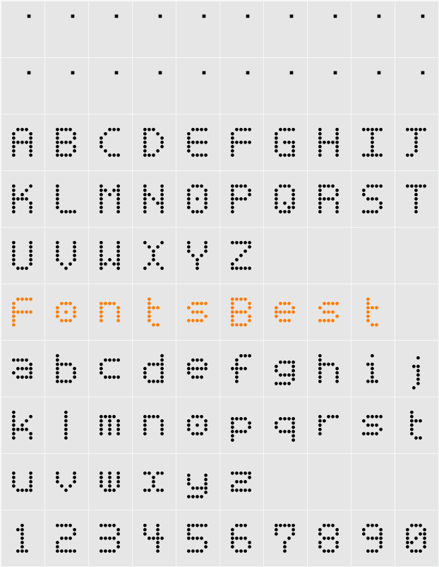 Basicdots Character Map