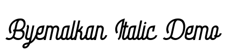 Byemalkan Italic Demo