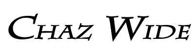 Chaz Wide Font Image