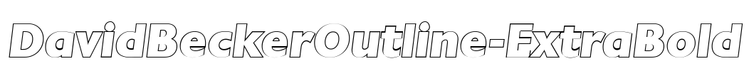 DavidBeckerOutline-ExtraBold Font Image