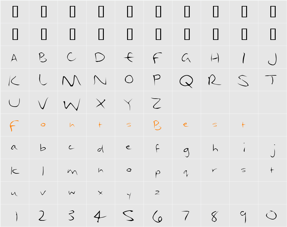Dael Character Map