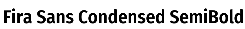 Fira Sans Condensed SemiBold Font Image